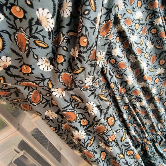 Ullaa Johnson Odile raffled Floral broderie anglaise cotton Poplin midi dressSz8 - Picture 10 of 12